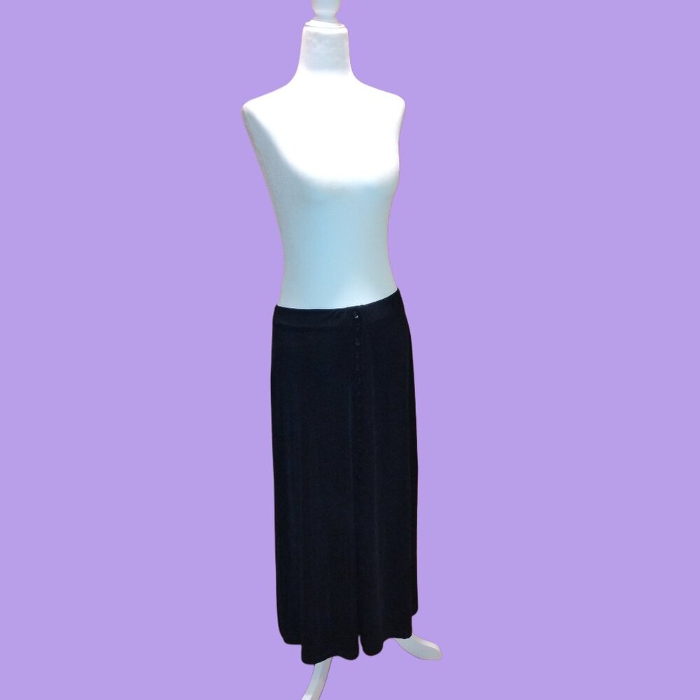 Women's Petite Black Maxi Skirt Size L